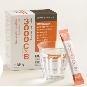 特价代购：HABA 促销 无添加 水溶性3000mg维生素C维生素B 柠檬酸奶味 30袋入 30日分