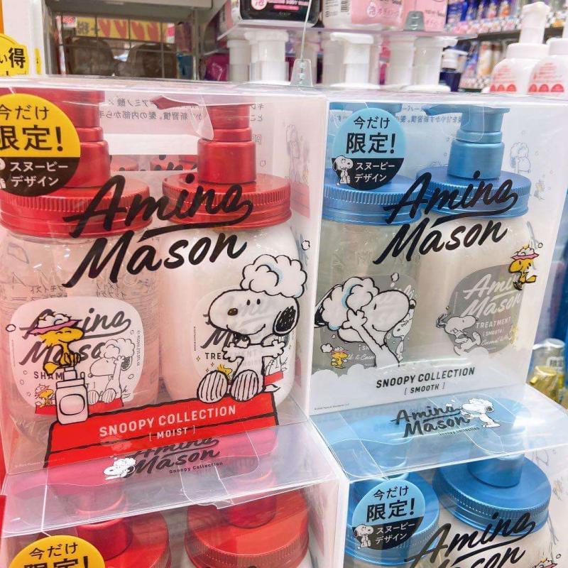 amino mason 史努比限定 洗发水450ml护发素450ml套装 两种可选