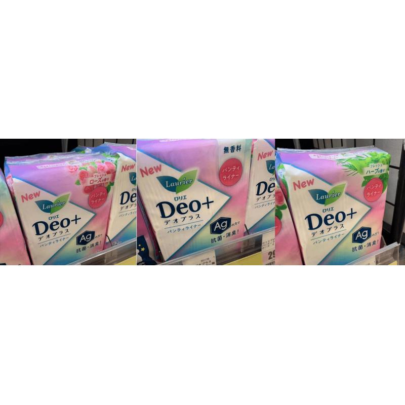 KAO花王Laurier乐而雅DEO系列银离子抑菌消臭护垫 62片入