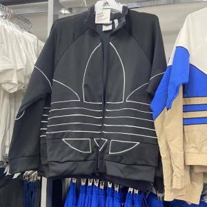 奥莱代购：阿迪达斯ADIDAS 黑色外套白色标GE0810（断货退款）