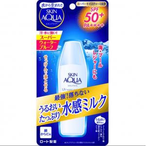清仓特价：乐敦 SKIN AQUA超保湿水感 防水防晒霜 小蓝瓶spf50+/40ml