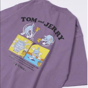 Tom＆Jerry 限定紫色纯棉圆领...