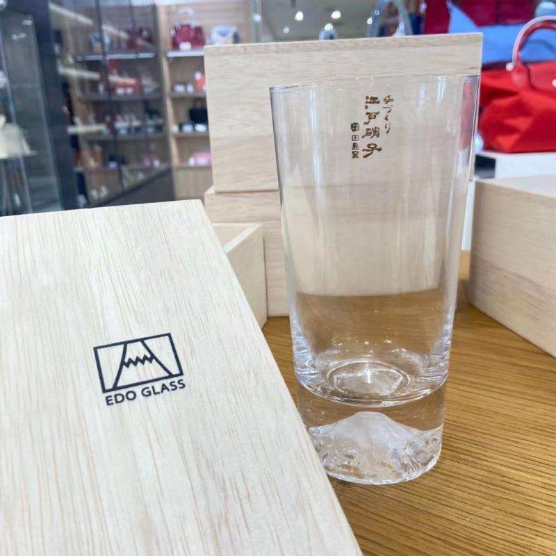 EDO GLASS 富士山玻璃长款水杯TG15-015-T