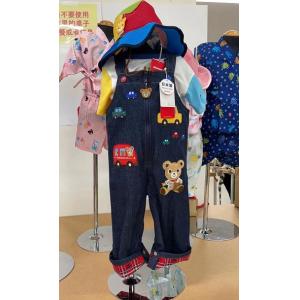 特价：MIKIHOUSE 牛仔色小汽车带拉链儿童婴儿背带裤 10-3333-388（33）（断货退款）