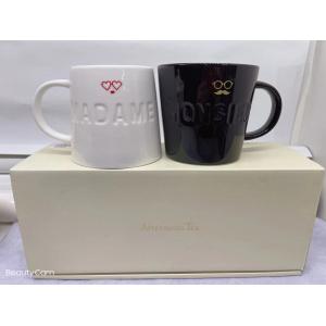 Afternoon Tea 陶瓷杯情侣对杯/黑白配（随机送小罐茶叶2盒）