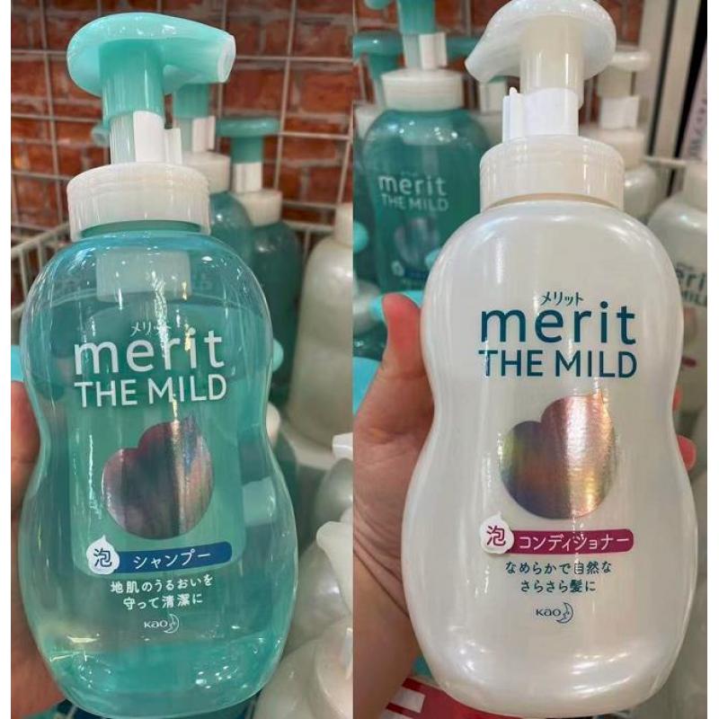 花王KAO Merit 弱酸性无硅控油泡沫洗发水/护发素 540ml 