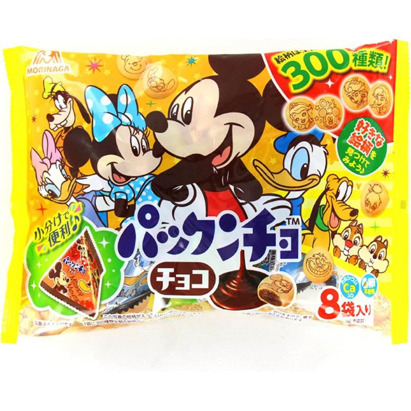 特价零食：森永制果 迪士尼图案款巧克力酱夹心饼干8小袋入/90g（赏味期限2022年9月）