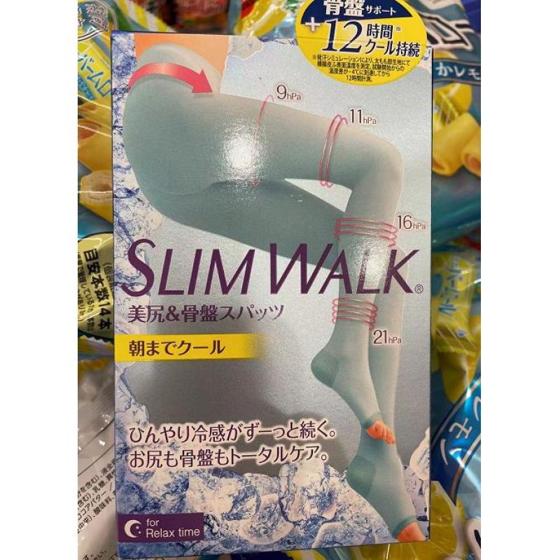 slimwalk 夏季限定 凉感连裤袜睡眠薄袜 美腿美臀 4段压力