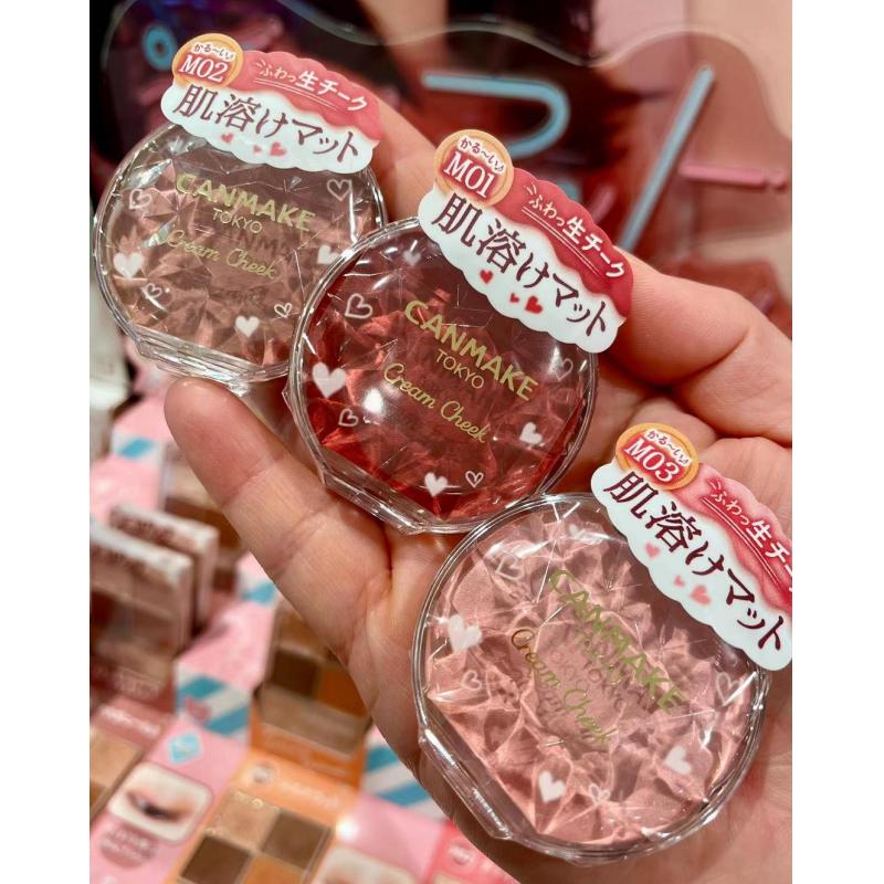 井田CANMAKE  哑光腮红 クリームチーク（マットタイプ） M01M02M03