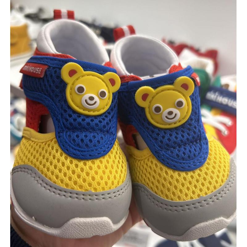 MIKIHOUSE 2023专柜系列 儿童婴儿一段拼色小熊头学步鞋网面鞋 12-9303-495（87）（缺货退款）
