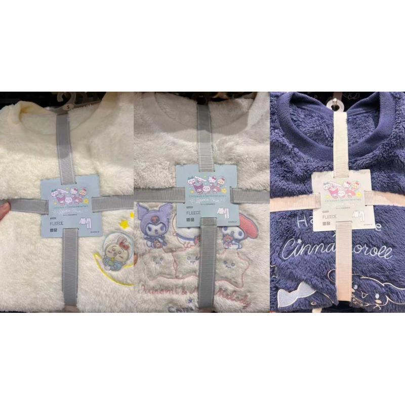 优衣库 chiikawa三丽鸥联名 成人摇粒绒睡衣 多种可选