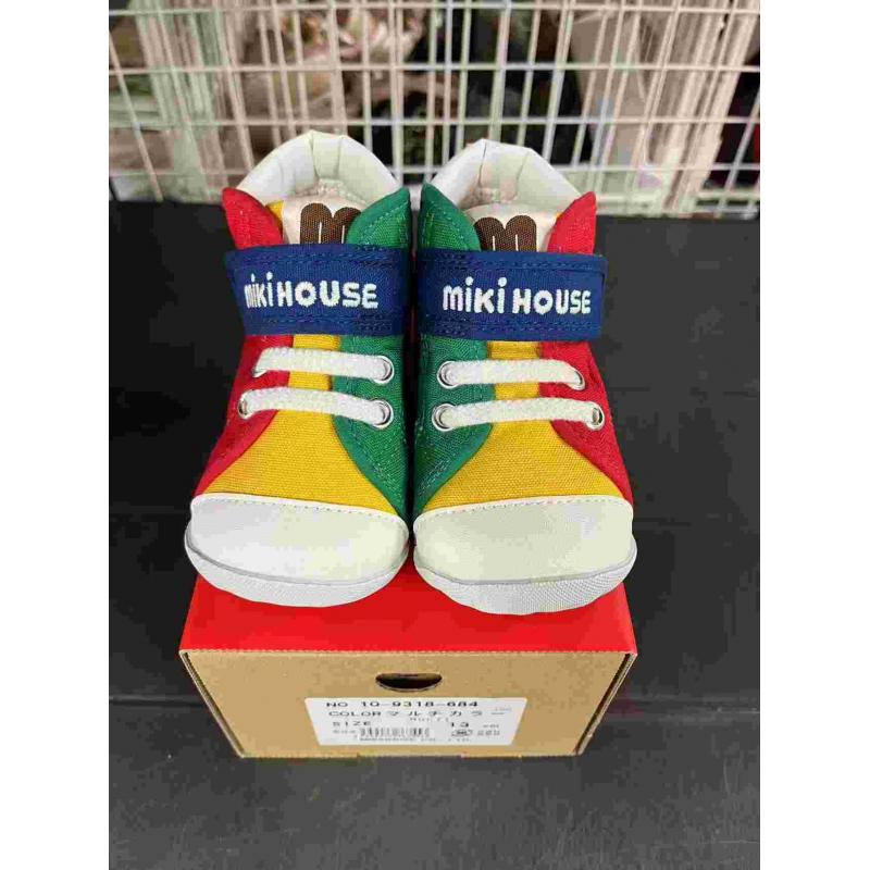 代购：MIKIHOUSE 日本制 一段学步鞋 拼色 多尺码可选（10-9318-684）