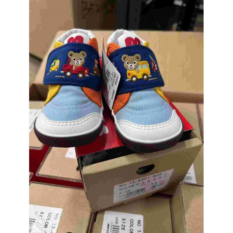 代购：MIKIHOUSE 日本制 熊头汽车拼色学步鞋儿童鞋 仅13cm（13-9301-823）