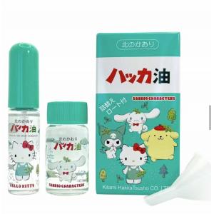 日本本土制 北见 HelloKitty薄薄荷万能油套装 提神驱蚊 10ml喷雾单品+20ml替换装