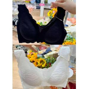 代购：黛安芬sloggi 无钢圈蕾丝文胸内衣 黑色白色 仅M码（10206608）