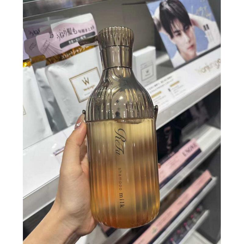 日本refa 无硅牛奶蛋白质洗发水 限定白琥珀奶茶香 修护洗发水 500ml