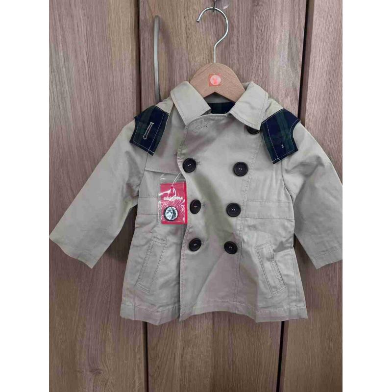 特价：MIKIHOUSE 儿童幼童连帽收腰风衣 卡其色 仅80cm