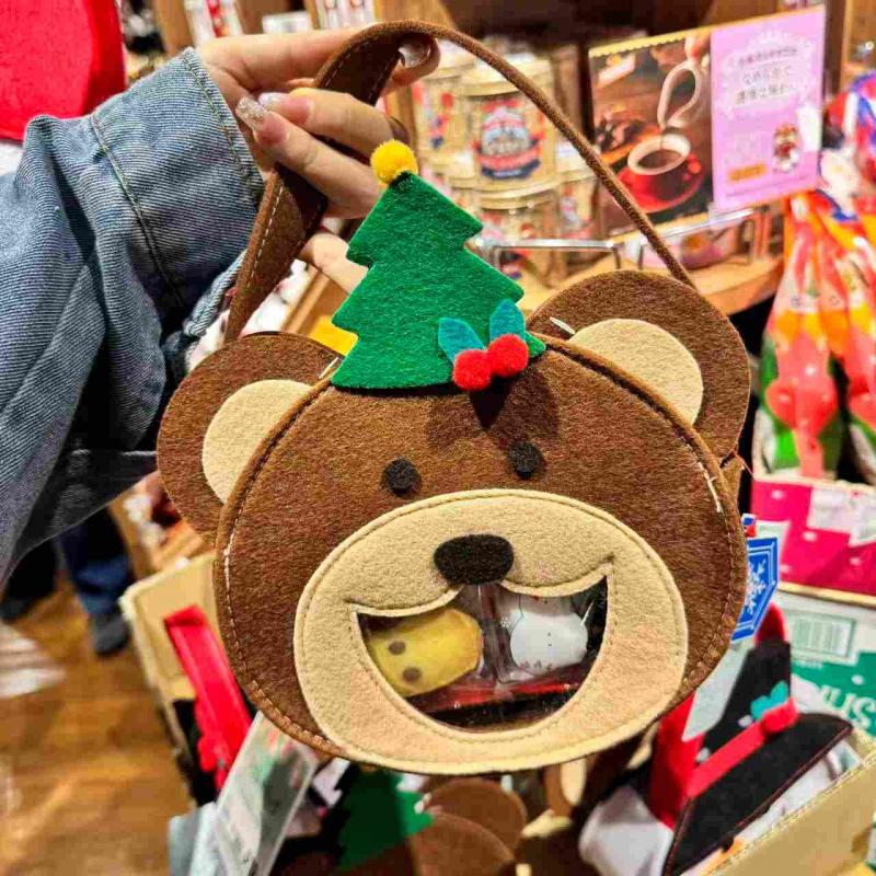 圣诞限定 圣诞小熊款毛毡包 饼干零食糖果 27g（缺货退款）（任意路线可发）