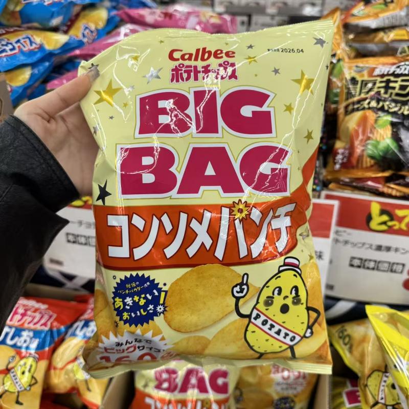 卡乐比CALBEE 大袋坚脆薯片清汤味160g（包税路线可发）