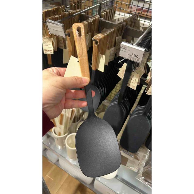 代购：MUJI无印良品 木柄硅胶厨具 锅铲