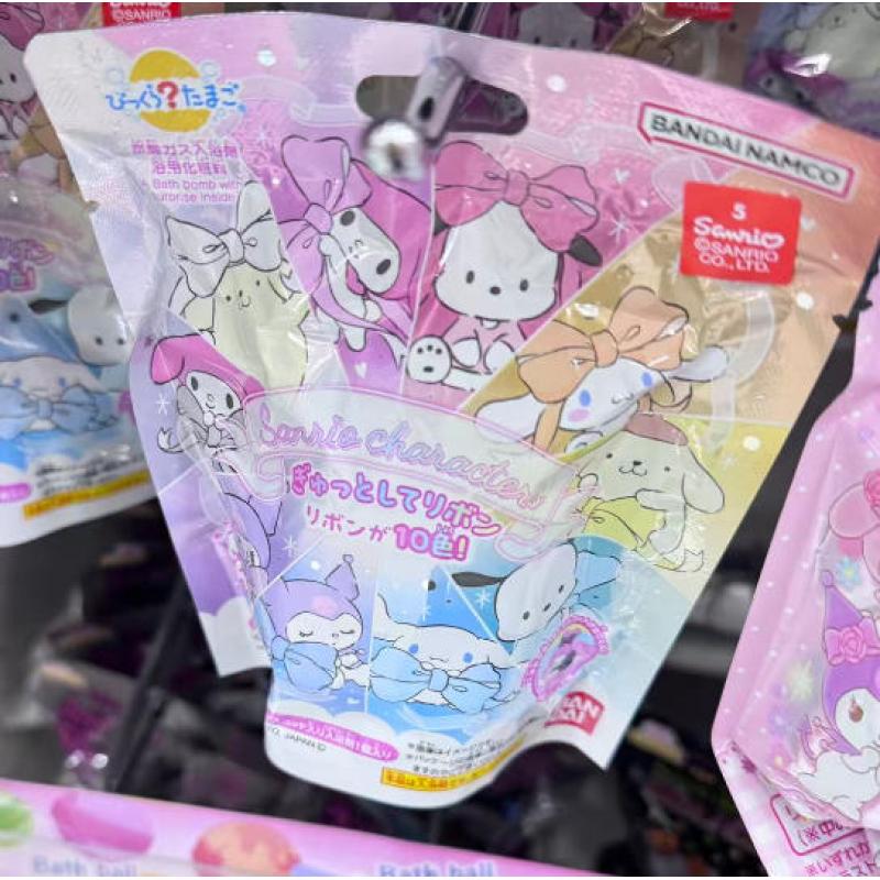 日本万代 三丽鸥蝴蝶结系列盲盒泡澡沐浴球入浴剂 内含小玩具 55g