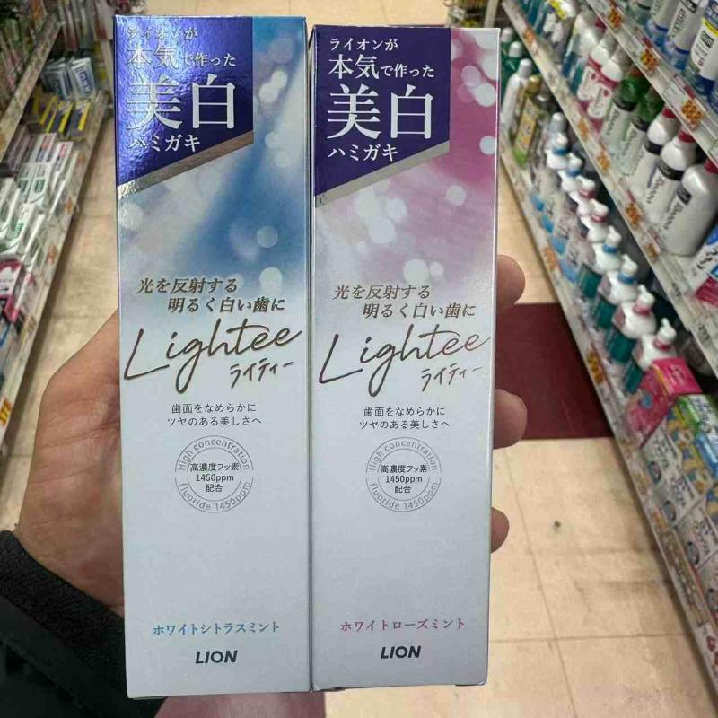 狮王LION Lightee 亮白去黄护龈口气清新牙膏 100g