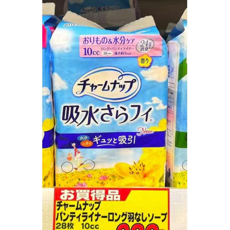 苏菲 UNICHARM尤妮佳 抗菌消臭卫生巾护垫 10cc19cm 花香 28枚入