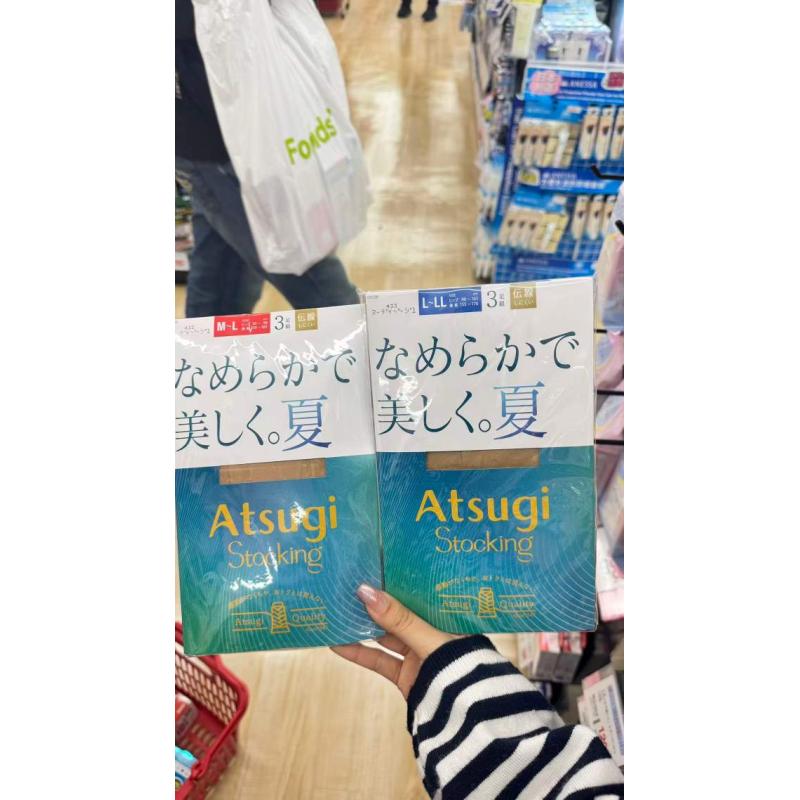 厚木ATSUGI 天鹅绒柔舒款脚尖透明网布裆丝袜 433自然色 三双装