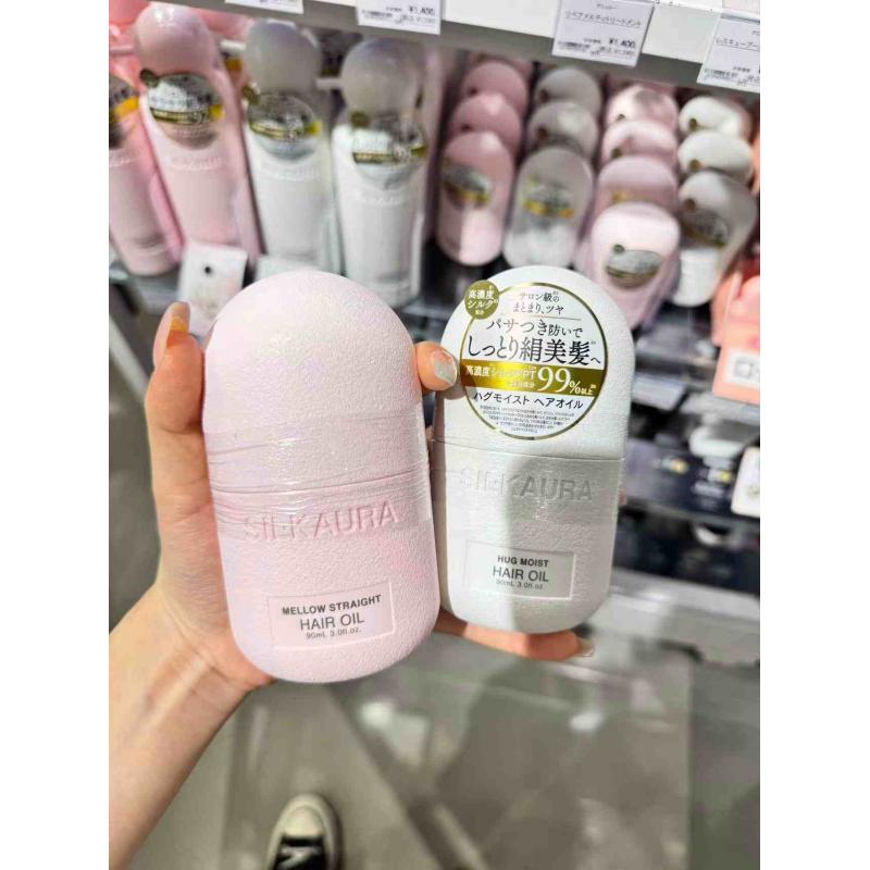 日本SILKAURA 高浓度蚕丝蛋白沙龙级护发精油 90ml 两种可选