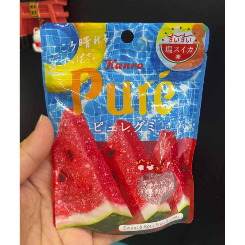 甘乐KANRO Pure 期间限定 西瓜味水果软糖 52g(只能发邮政路线）