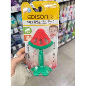 日本爱迪生edison mama 西瓜牙胶 宝宝初生婴儿安抚磨牙棒 带收纳盒防丢绳